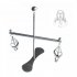 Full Metal Butterfly Adjustable Torture Play Clamps Cage Nipple Clips Breast Bondage Restraints Board Silver
