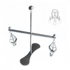 Full Metal Butterfly Adjustable Torture Play Clamps Cage Nipple Clips Breast Bondage Restraints Board Silver