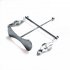 Full Metal Butterfly Adjustable Torture Play Clamps Cage Nipple Clips Breast Bondage Restraints Board Silver