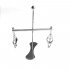 Full Metal Butterfly Adjustable Torture Play Clamps Cage Nipple Clips Breast Bondage Restraints Board Silver