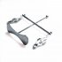 Full Metal Butterfly Adjustable Torture Play Clamps Cage Nipple Clips Breast Bondage Restraints Board Silver