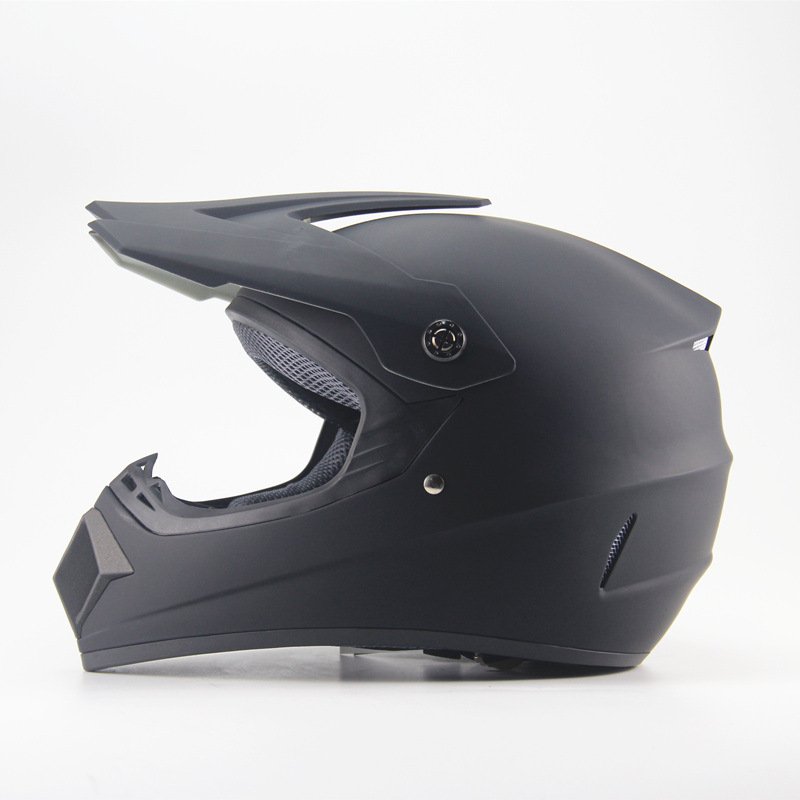 Full Protection Off Road Casco Motorcycle Moto Dirt Bike Motocross Racing Helmet Matte black_L