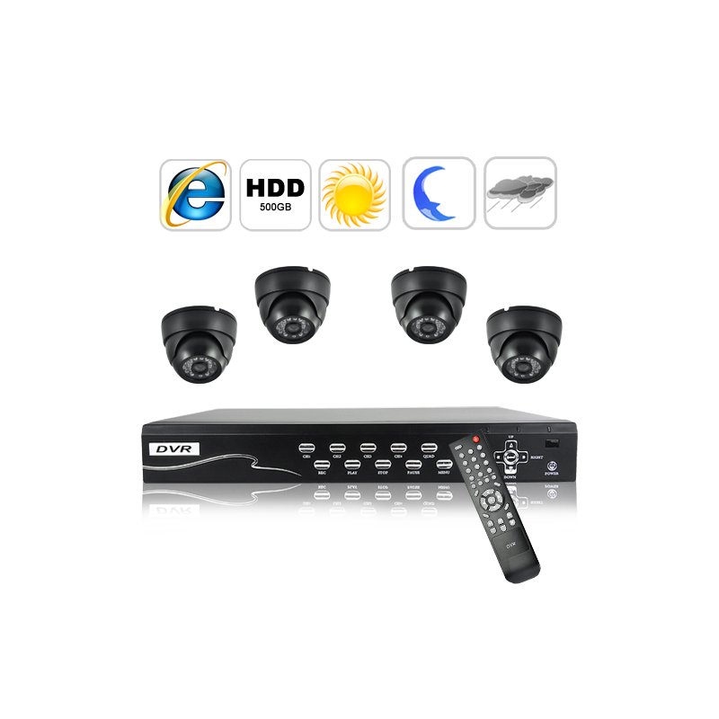 Security Camera DVR Kit (4 Camera + Recorder)