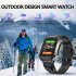 Full Touch Smart Watch Blood Pressure Oxygen Monitor 5 Atm Waterproof Fitness Bracelet for Android Xiaomi Yellow