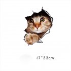 Funny Car  Sticker Body Dog Cat Puppy Scratch Paint Subsidies Cartoon Simulation Door Body Decal Orange Cat No. 4 17*23cm