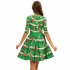 Funny Christmas Digital Printing Dress for Women Slim Fit Round Neck Pullover Dress BGE011 Medium