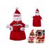 Funny Cosplay Standing Coat Clothes for Christmas Pet Dogs Teddy Bichon Wear red XL