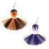 Funny Dog Halloween Tulle Dress Holiday Dog Clothes For Small Dogs Girl Funny Pirate Skull Pet Costume Witch Cat Outfit Pet hat   skirt 2 piece set  orange 