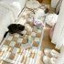 Funny Fuzzy Couch Cover Cream Coloured Plaid Magic Sofa Protective Cover Anti Slip Pet Mat Bed Coffee 70x180cm