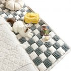 Funny Fuzzy Couch Cover Cream-Coloured Plaid Magic Sofa Protective Cover