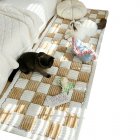 Funny Fuzzy Couch Cover Cream-Coloured Plaid Magic Sofa Protective Cover