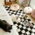 Funny Fuzzy Couch Cover Cream Coloured Plaid Magic Sofa Protective Cover Anti Slip Pet Mat Bed Black 70x210cm