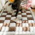 Funny Fuzzy Couch Cover Cream Coloured Plaid Magic Sofa Protective Cover Anti Slip Pet Mat Bed Black 70x210cm