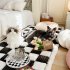 Funny Fuzzy Couch Cover Cream Coloured Plaid Magic Sofa Protective Cover Anti Slip Pet Mat Bed Black 70x210cm