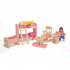 Furniture Toys Set Wooden Dollhouse Miniature for Kids Pretend Play Rooms Set living room