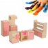 Furniture Toys Set Wooden Dollhouse Miniature for Kids Pretend Play Rooms Set bedroom