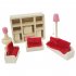 Furniture Toys Set Wooden Dollhouse Miniature for Kids Pretend Play Rooms Set bathroom