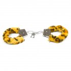 Furry Soft Metal Handcuffs Couple Chastity Sex Toys Role playing Erotic Products Adult Games SM Bondage Handcuffs  Silver leopard print