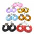 Furry Soft Metal Handcuffs Couple Chastity Sex Toys Role playing Erotic Products Adult Games SM Bondage Handcuffs  Silver leopard print