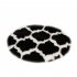 Fuzzy Rug Area  Rug Round Floor Mat Carpet For Bedroom Living Room Home Decor Black lantern with white edge 80cm in diameter