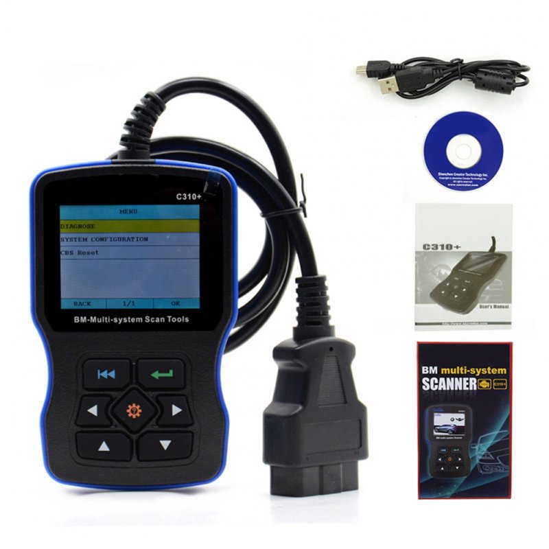 C310+ Car Detector Fault Diagnosis Instrument Tool Multilingual Code Reading Card Automobile Scan Tool 