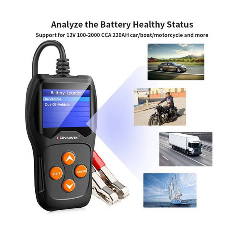 Kw600 Car Battery Tester 12v Battery Voltage Real-time Monitoring Diagnostic Tool Scanning Instrument 