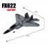 Fx822 Remote Control Aircraft F22 Fighter Jet Fixed Wing Glider Children Foam Plane Model Toys Camouflage