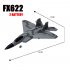 Fx822 Remote Control Aircraft F22 Fighter Jet Fixed Wing Glider Children Foam Plane Model Toys Camouflage