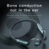 G 100 Waterproof Bone  Conduction Headset Earphone Bluetooth  5 1 Wireless Sports  Earphone Headset With  Mic Wireless  Earphone black