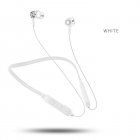G04 In-ear Bluetooth-compatible Headset Handsfree Call Hanging Neck Music Sports Earplugs Magnetic Suction Headphone White