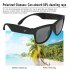 G1 Bone Conduction Music Playing Headset Polarized Glasses Sunglasses Blue frame black lenses