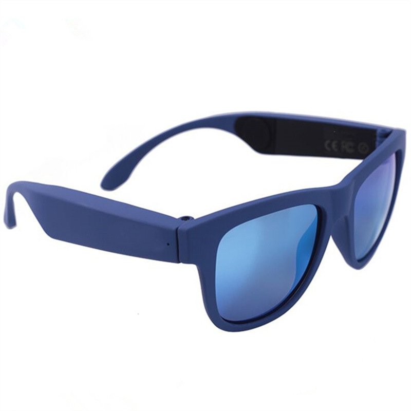 G1 Glasses Bone Conduction Headphone Ear Carer Touch Panel Filter UV Ray  Sunglasses Bluetooth 4.0 Headset  blue