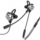 G10 <span style='color:#F7840C'>Earphone</span> Wired Gaming Headset In-ear Earbuds With Microphone Noise Reduction Stereo Sound Support Call Conversation Silver