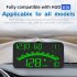 G10 Hud Gps Head Up Display Speedometer Overspeed Led Monitor Windscreen Projector With Overspeed Alarm Digital Clock green light
