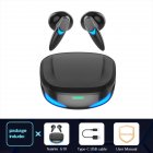 G10 Tws Bluetooth-compatible 5.1 Gaming Headset Low Latency Ultra-long Battery Life Touch-sensor Sports Wireless Headset cool black