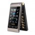 G10 c Dual display Dual sim Cellphone 1800mah Large Battery Flip Mobile Phone With Big Voice Loudspeaker gold