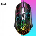 G11 Wire-controlled Gaming Mouse 3-level Adjustable Dpi 4 Button Illuminated Usb Computer Mouse (Mute) crack black