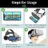 G15e VR Glasses With Headphone 3d Virtual Reality Glasses For 4 5 7 0 Inch Mobile Phone For Christmas Gifts White