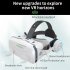 G15e VR Glasses With Headphone 3d Virtual Reality Glasses For 4 5 7 0 Inch Mobile Phone For Christmas Gifts White