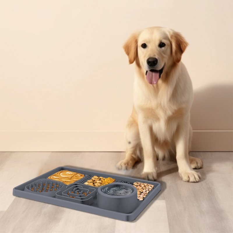 Pet Treats Food Mat Slow Feeder Dog Bowls With Suction Cups Interactive Toys Pet Supplies For Bathing Grooming Training 