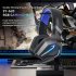 G20 Dynamic Rgb Dual Streamer Wired  Headset Noise Reduction Microphone Stereo Ergonomic Head mounted Gaming Computer Earphone Dark blue