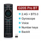 G20S PRO Air Mouse Wireless Keyboard Voice Inputting Air Fly Mouse Universal Remote Control Compatible For Android TV Box black