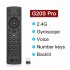 G20S PRO Voice Remote Wireless Replacement Remote Keyboard With 6 Axial Gyroscope IR Learning Air Fly Mouse Compatible For Android H96 MAX TV Box black