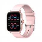 G21 Smart Watch Bluetooth-compatible Calling 1.69 Inch Large Screen Voice Assistant Heart Rate Monitoring Sports Bracelet Pink Silicone Strap
