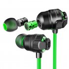 G23 Wired Earbuds In-Ear Headphones With Chang Voice Function High Sound Quality Earphones For All 3.5mm Jack Device green
