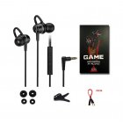 G26 Wired 3.5mm Plug In-ear Gaming Headset With Microphone For Mobile Phone Computer Black