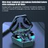 G28 Bluetooth compatible 5 2 Headset Binaural Wireless Gaming Earbuds With Charging Case Cool Breathing Light Sports Earphones black