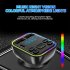 G38 Car Wireless Audio Transmitter LED Backlit Dual USB Port Adapter FM Transmitter Stereo Audio Extender Amplifier TF Card U Disk Player black