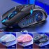 G5 Wired Gaming Mouse Colorful Backlight 6 Button Silent Mouse 4 speed 3200 DPI RGB Gaming Mouse Black silent version