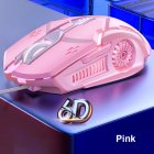 G5 Wired Gaming Mouse Colorful Backlight 6 Button Silent Mouse 4 speed 3200 DPI RGB Gaming Mouse Pink audio version